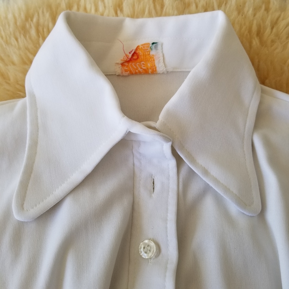 Retro White Collared Shirt - Picture 7 of 12